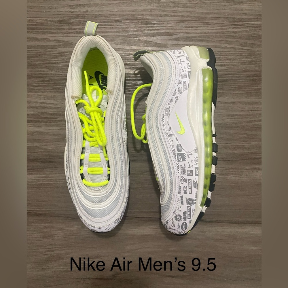 Nike Air Men's Sneakers in White and Neon Yellow